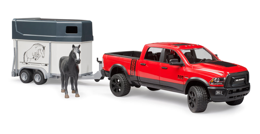 Bruder RAM 2500 Power Wagon with Horse Trailer and Horse 02501