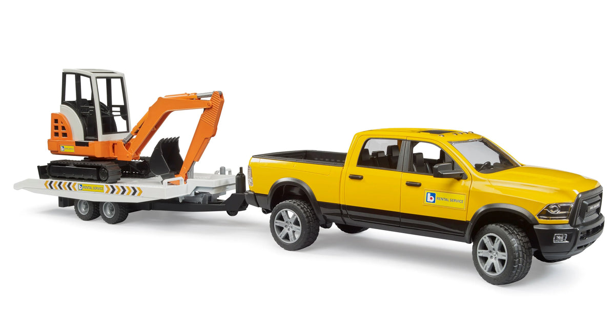 Bruder Ram Rental Service with Mini Excavator 02546