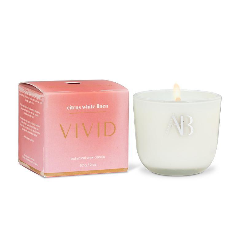 Aromabotanical Mini Citrus White Linen Candle