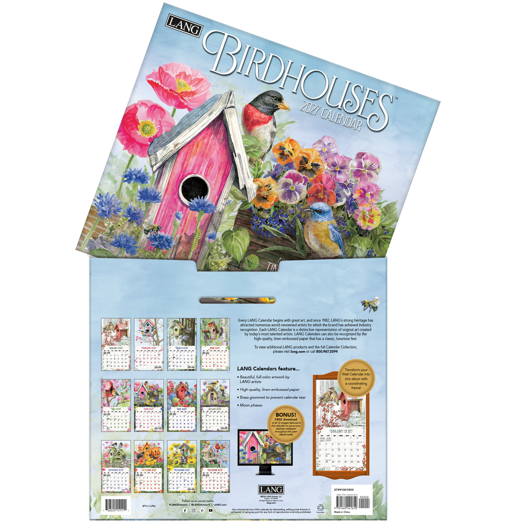 LANG 2027 Calendar- Birdhouses