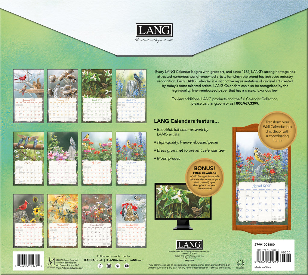 LANG 2027 Calendar- Songbirds
