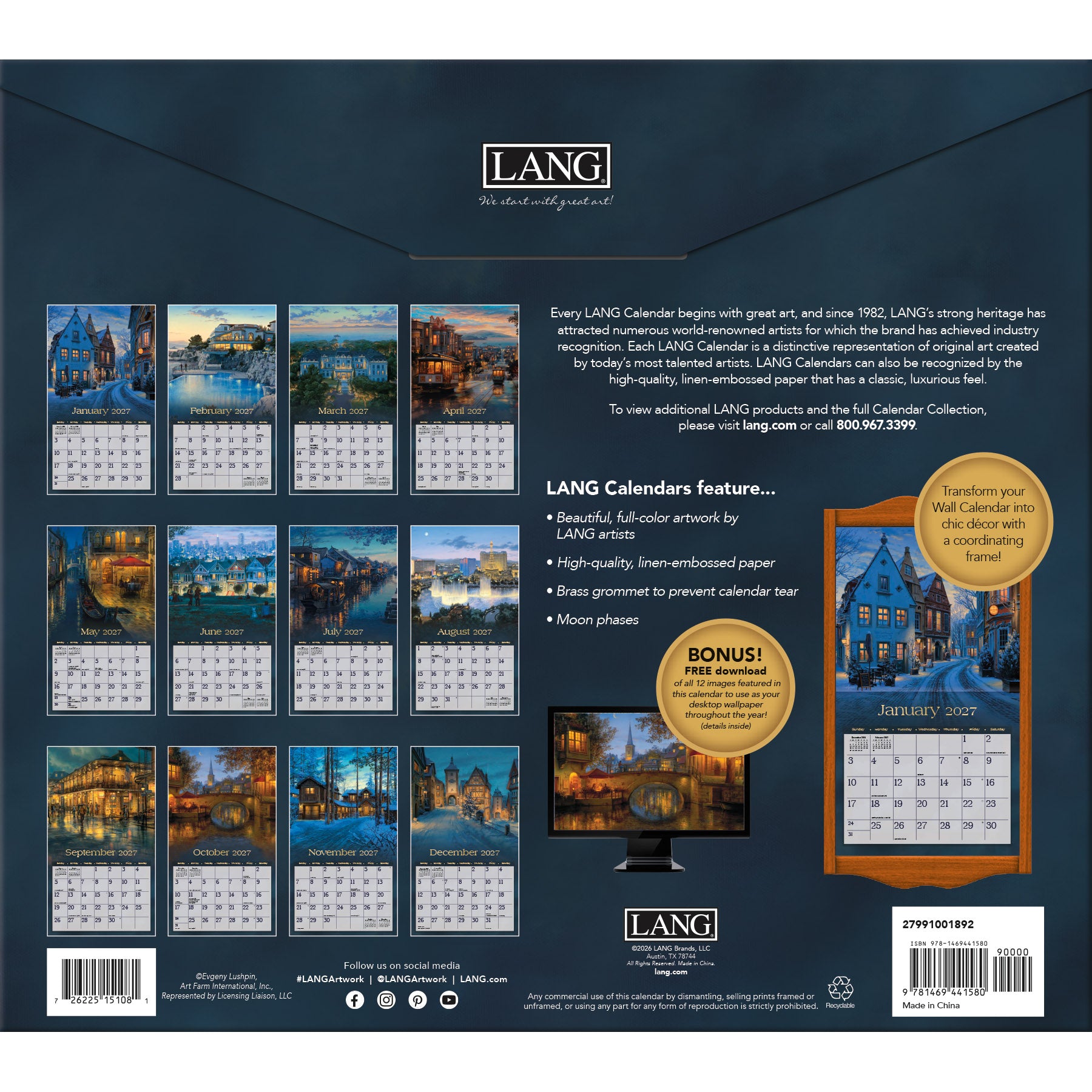 LANG 2027 Calendar- Around The World