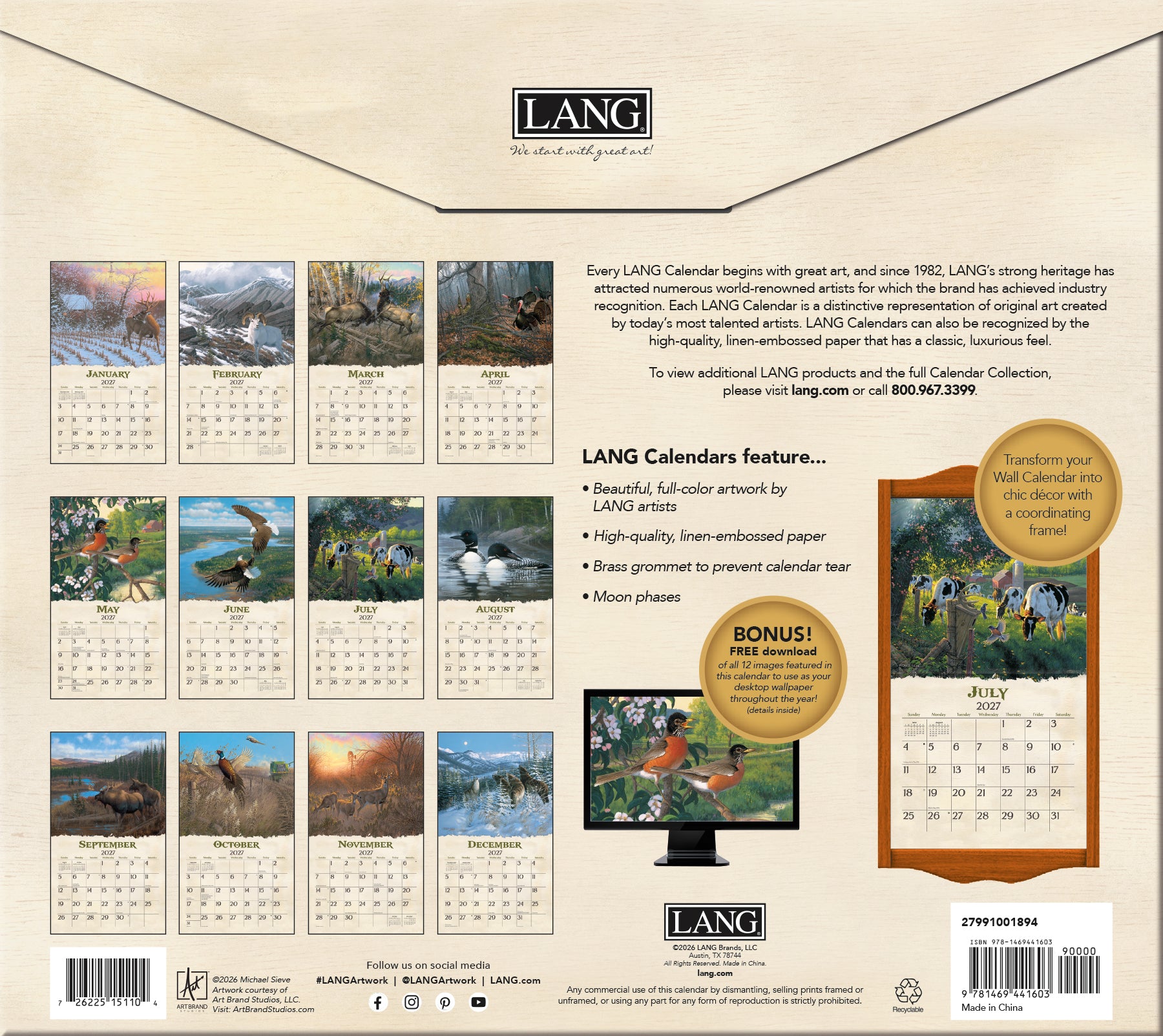 LANG 2027 Calendar- Beyond The Woods