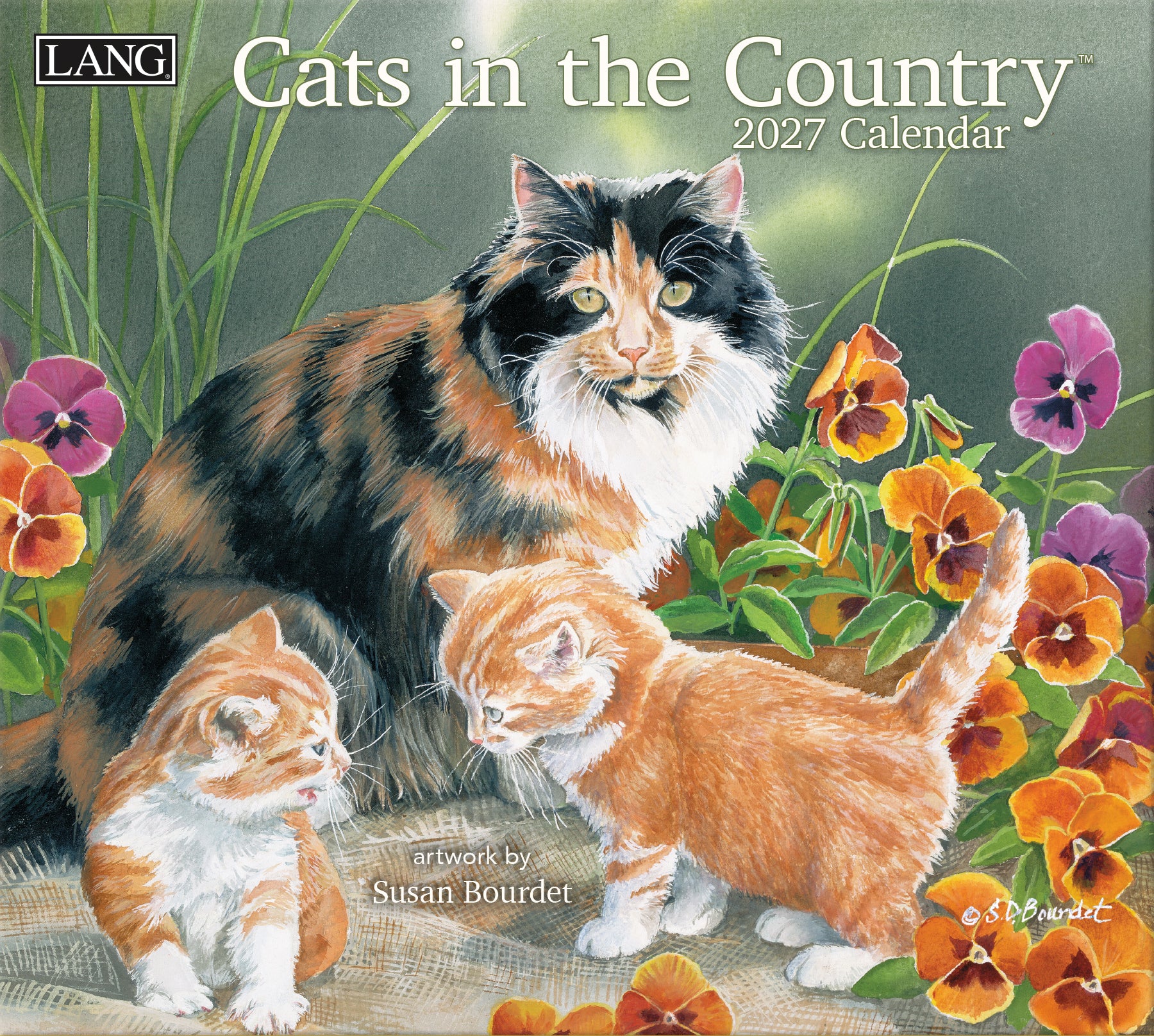 LANG 2027 Calendar- Cats In The Country