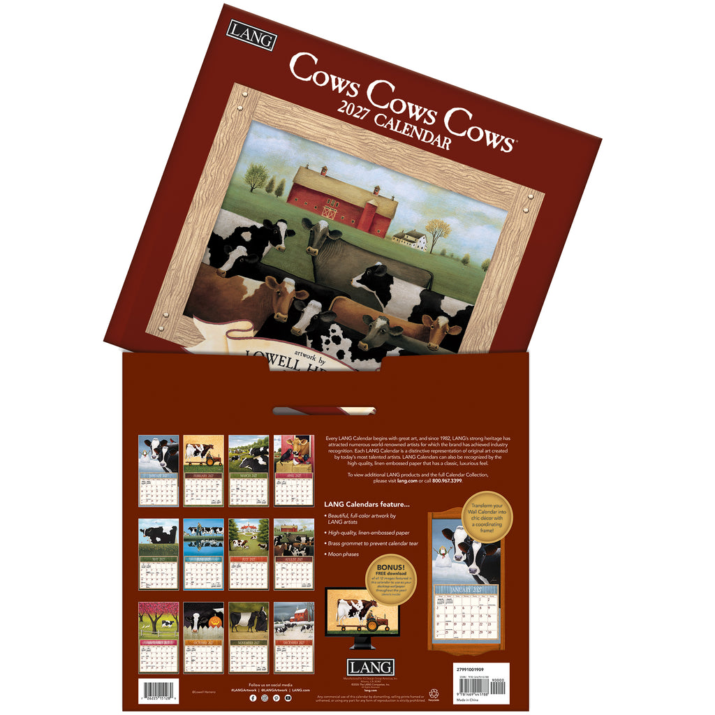 LANG 2027 Calendar- Cows Cows Cows