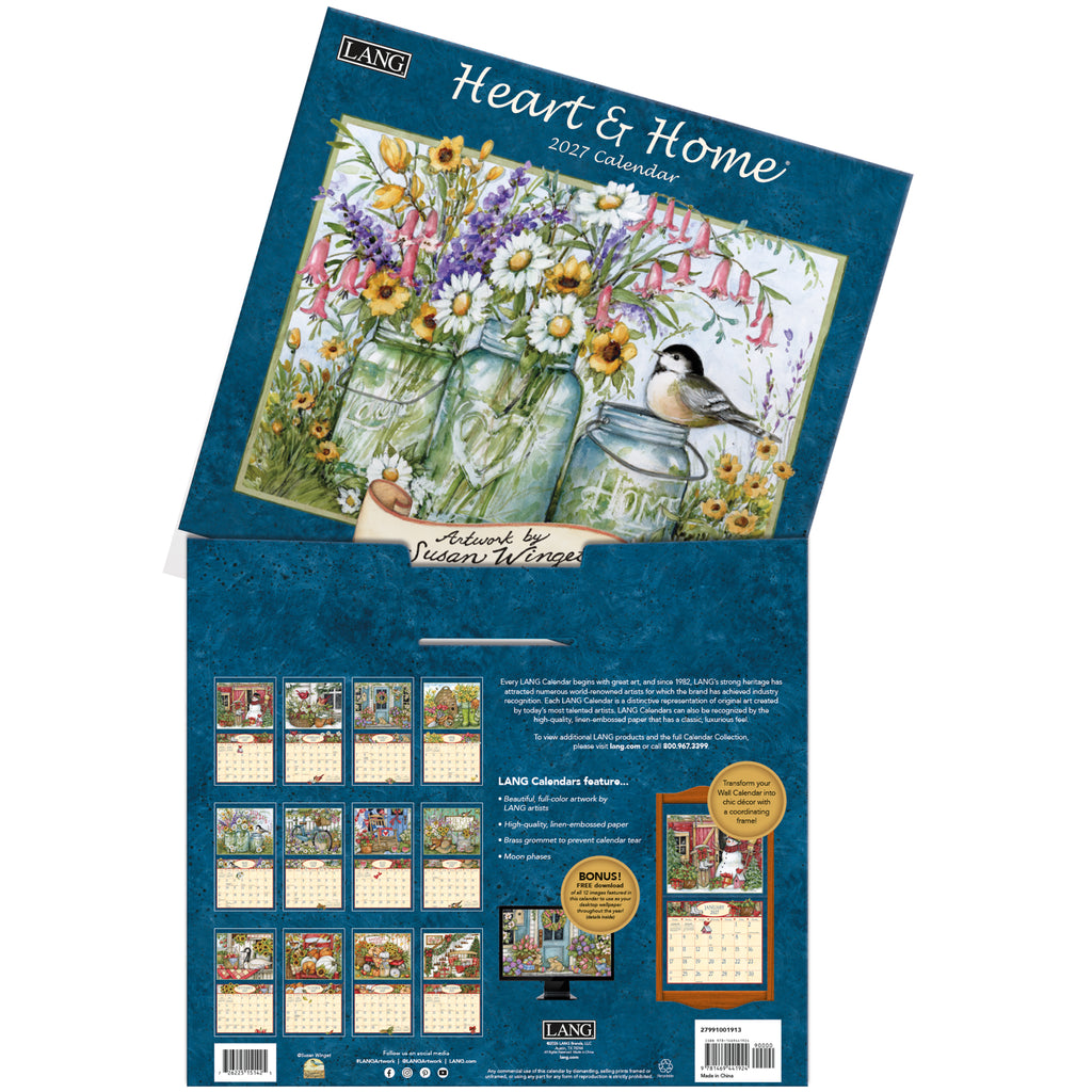 LANG 2027 Calendar- Heart & Home