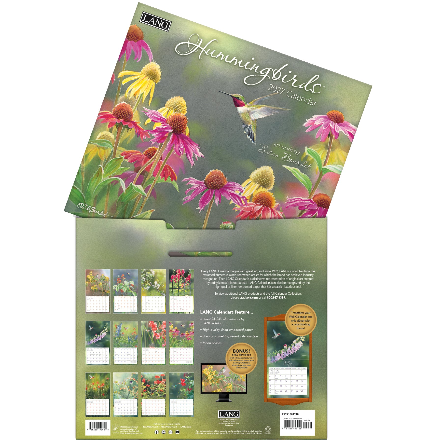 LANG 2027 Calendar- Hummingbirds
