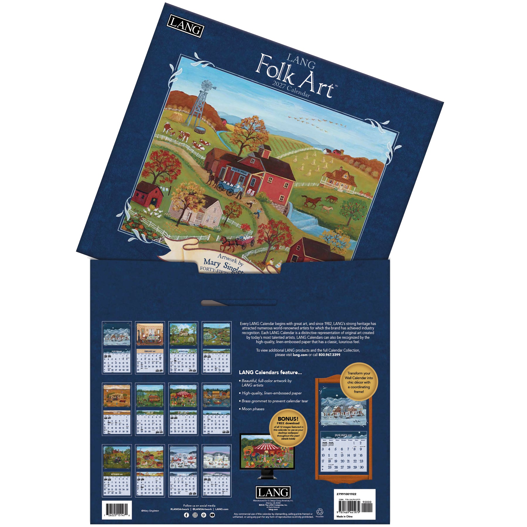 LANG 2027 Calendar- Lang Folk Art