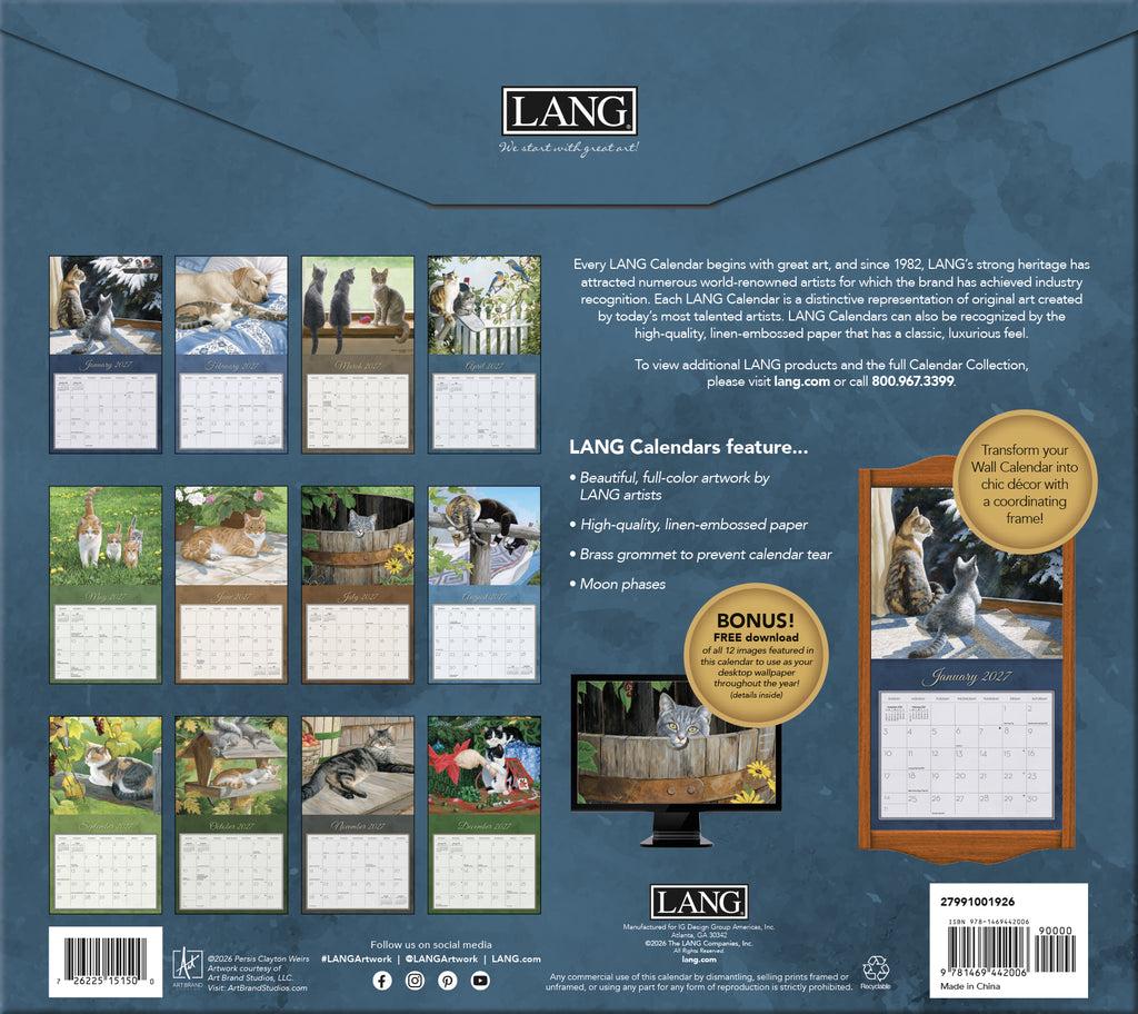 LANG 2027 Calendar- Love Of Cats