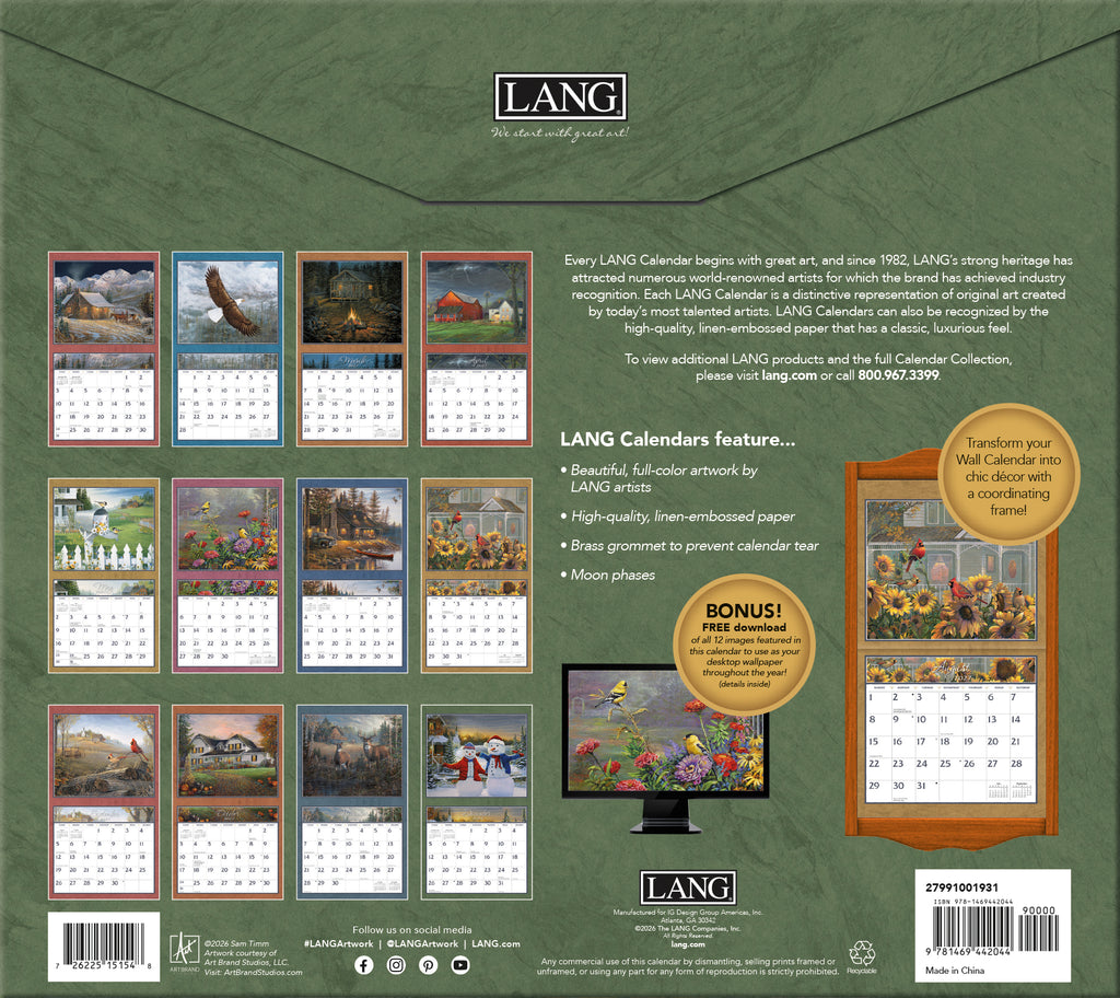 LANG 2027 Calendar- Meadowland