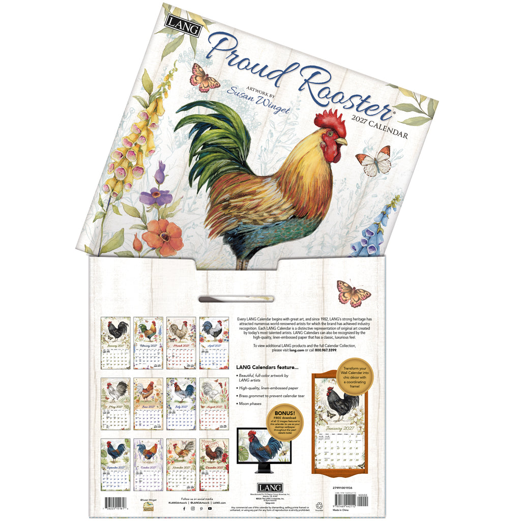 LANG 2027 Calendar- Proud Rooster