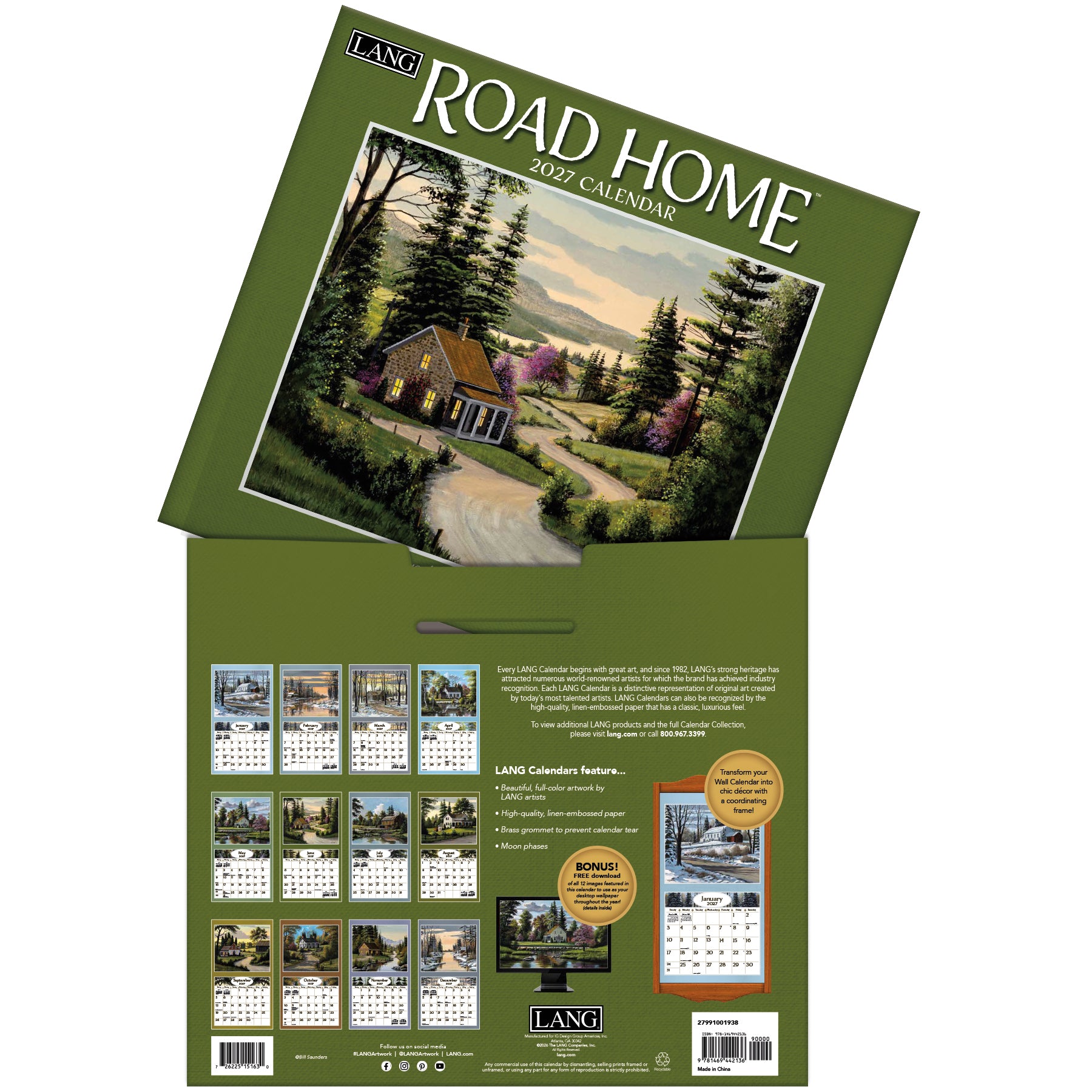 LANG 2027 Calendar- Road Home