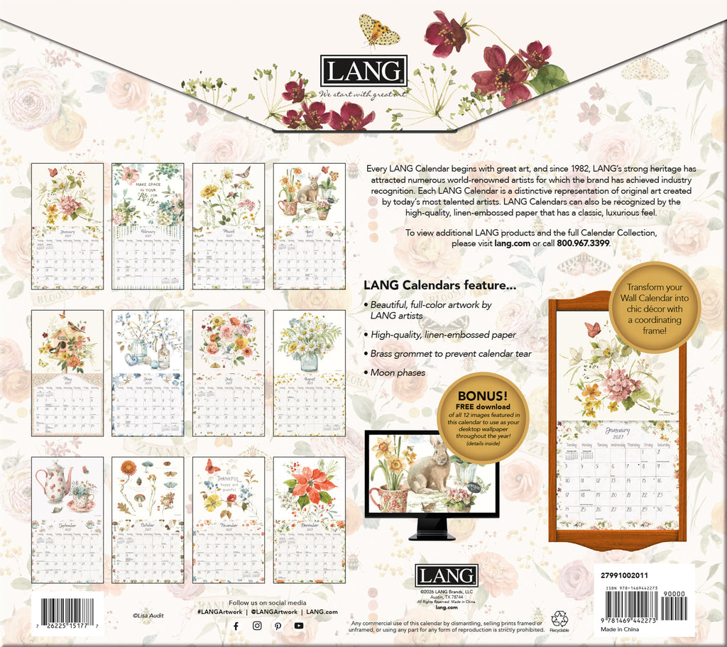LANG 2027 Calendar- Watercolor Seasons