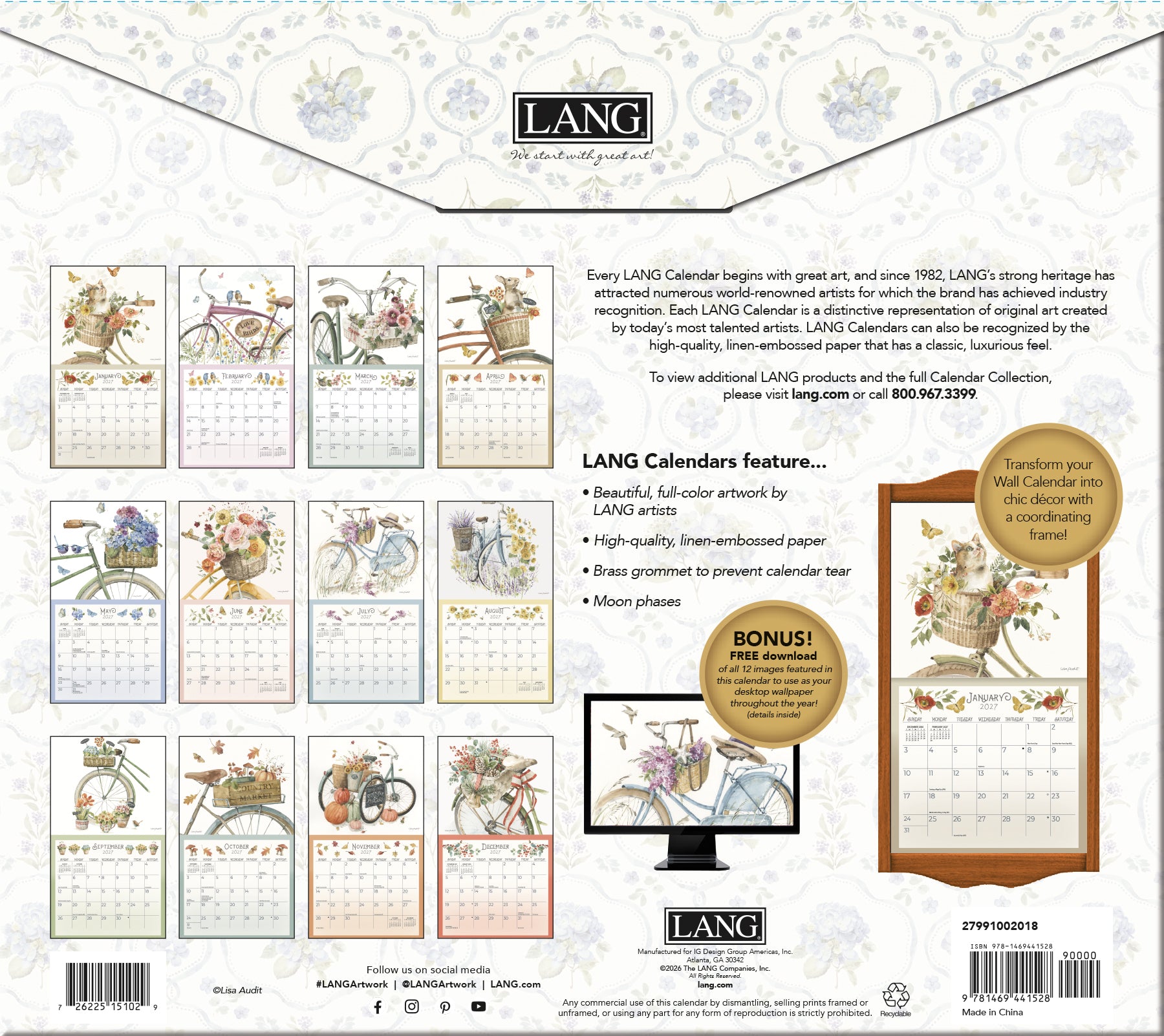 LANG 2027 Calendar- A Beautiful Ride