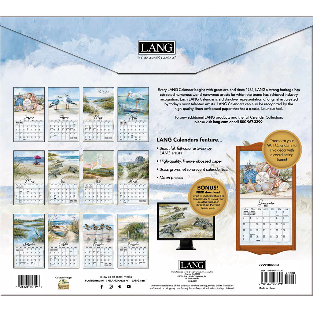 LANG 2027 Calendar- Coastal Shores