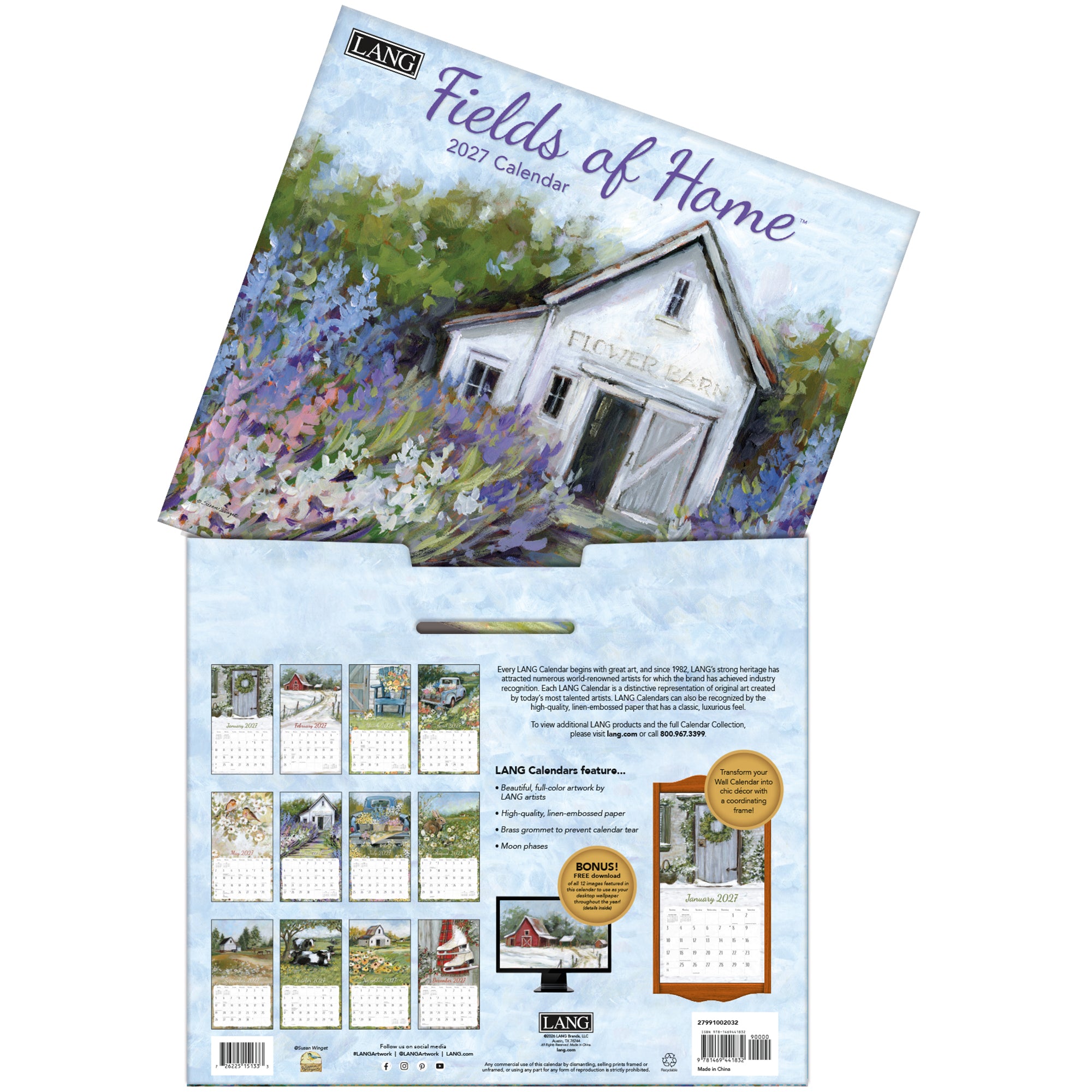 LANG 2027 Calendar- Fields Of Home