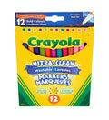 Crayola Ultra-Clean Washable Fine Line Markers, Bold Colours, 12 Count