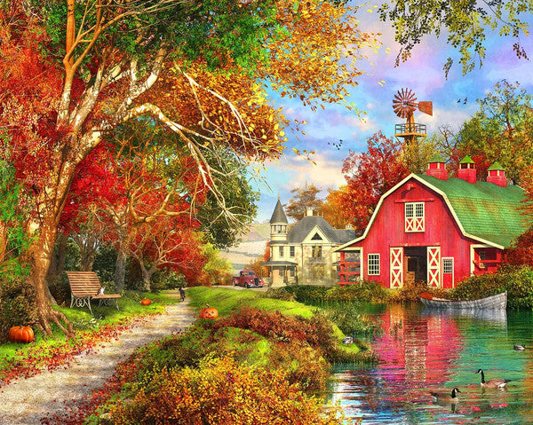 Springbok Puzzle- Autumn Barn 1000pc