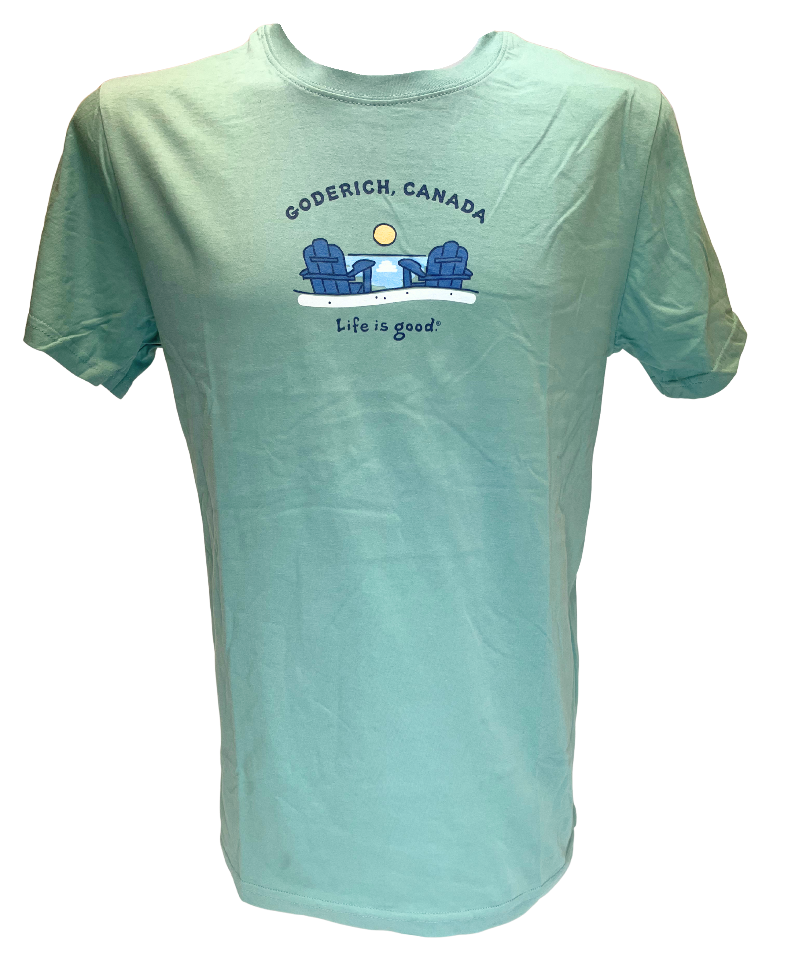 "Life is good." Muskoka Chairs Unisex T-Shirt - Sage