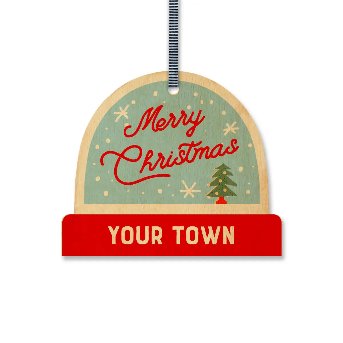 Merry Christmas Snowglobe GODERICH Ornament