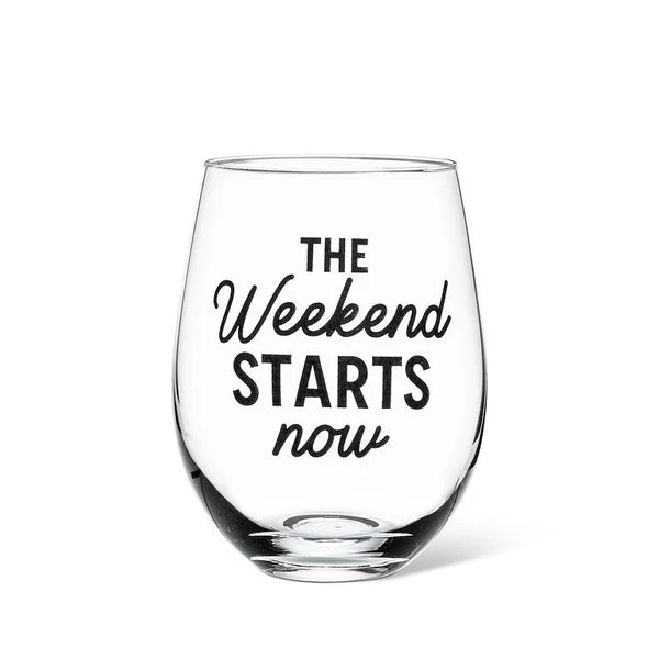 The Weekend Starts Now - Stemless Wineglass