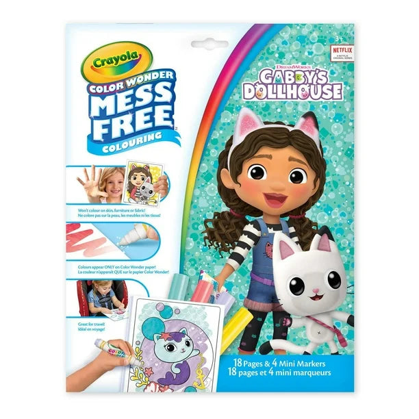 CRAYOLA - CW PGS & MINI MRKR, GABBY'S DOLLHOUSE