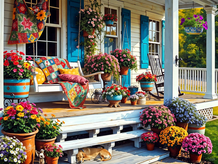 Springbok Puzzle- Front Porch 500pc