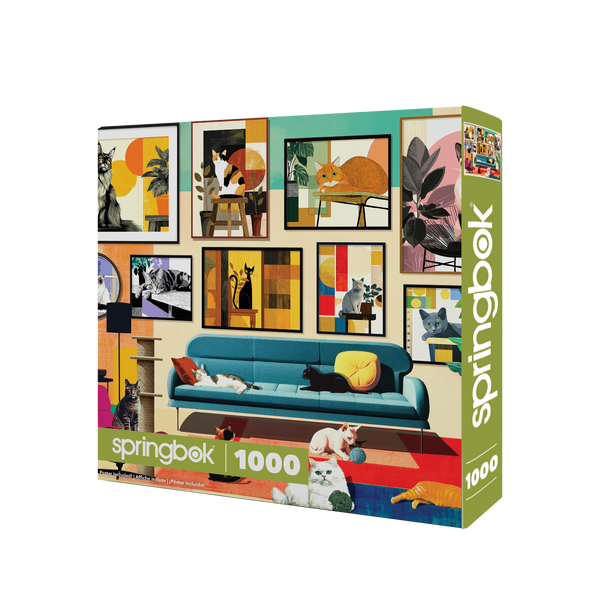 Springbok Puzzle- Mid-Century Cats 1000pc