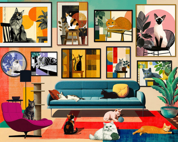 Springbok Puzzle- Mid-Century Cats 1000pc