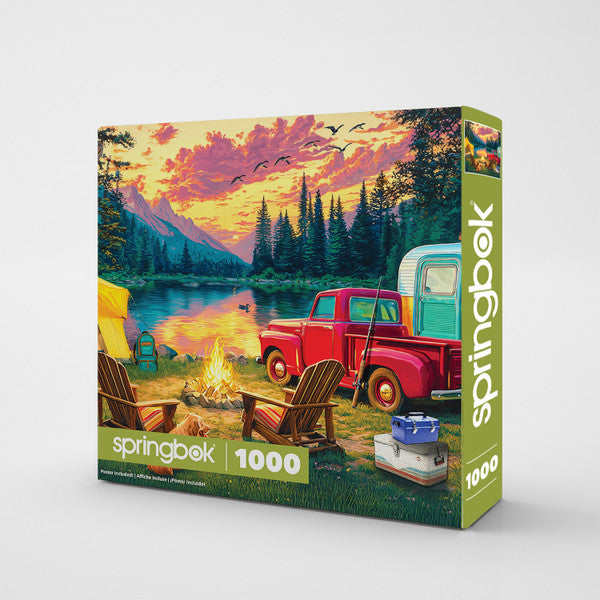 Springbok Puzzle- Camping at the Lake 1000pc