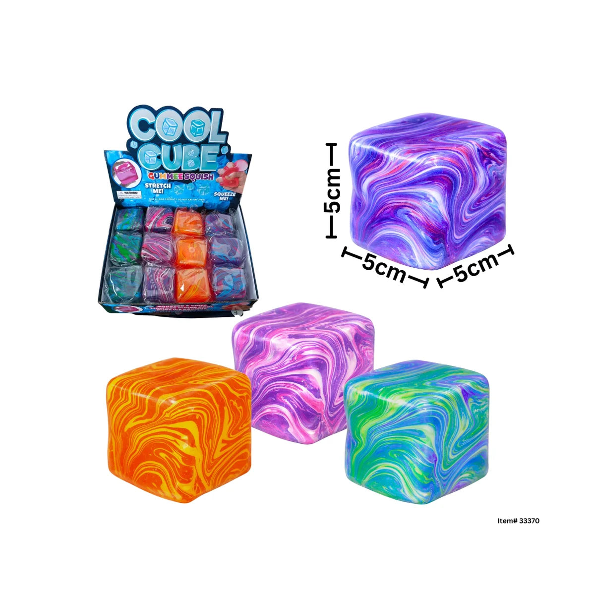 Swirl Gummee Cube - 5cm
