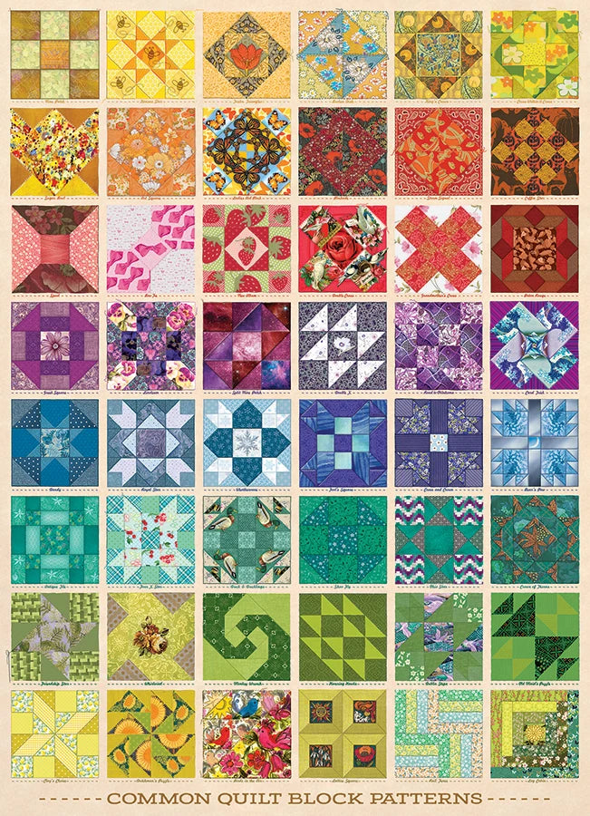 Cobble Hill Puzzle- Common Quilt Blocks 1000pc