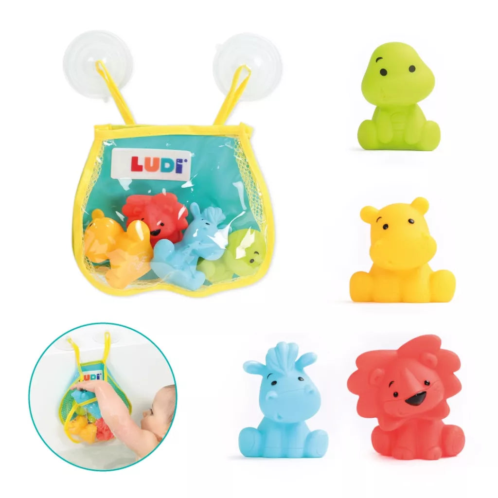 4 pc Bath Toys - LUDI