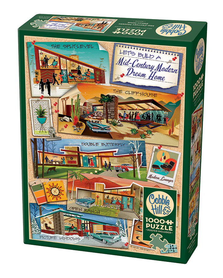 Cobble Hill Puzzle- Mid Century Modern..1000pc (big box)