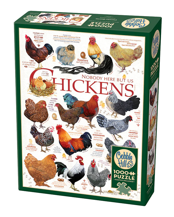 Cobble Hill Puzzle- Chicken Quotes 1000pc
