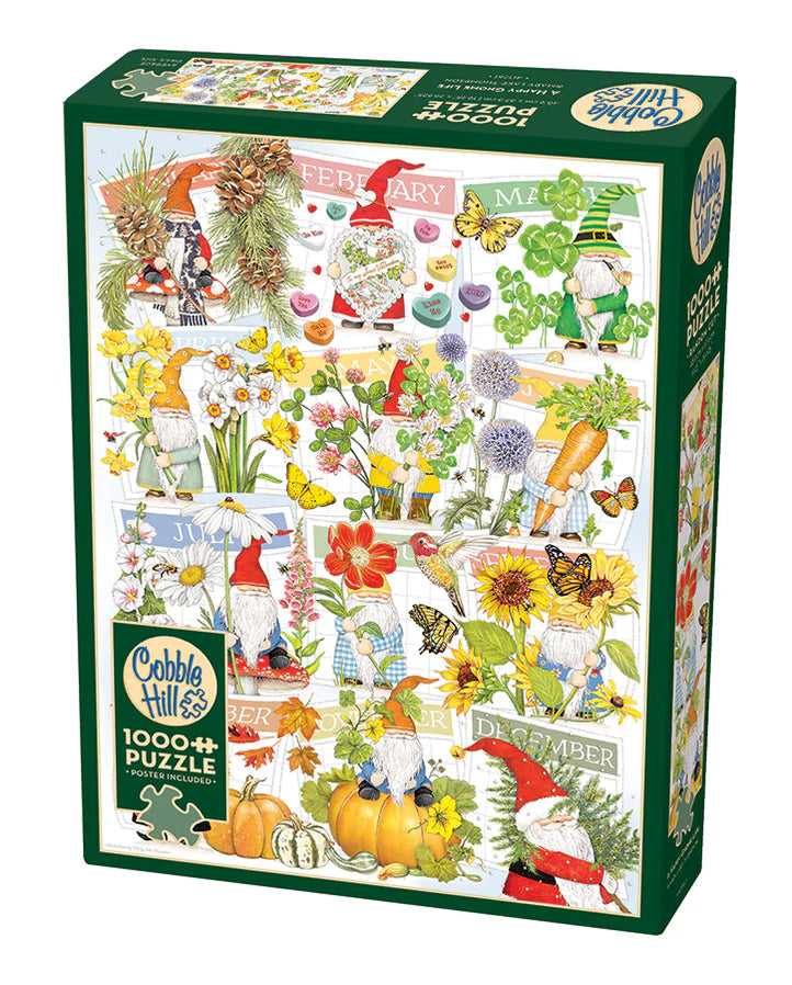 Cobble Hill Puzzle- A Happy Gnome Life 1000pc