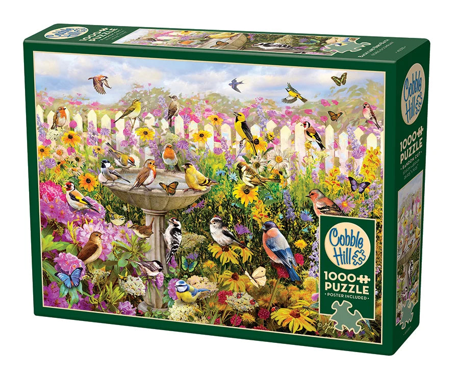 Cobble Hill Puzzle- Backyard Bird Bath 1000pc