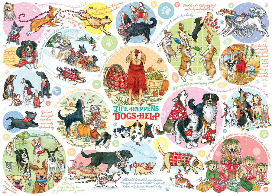 Cobble Hill Puzzle- Dog Thoughts 1000pc