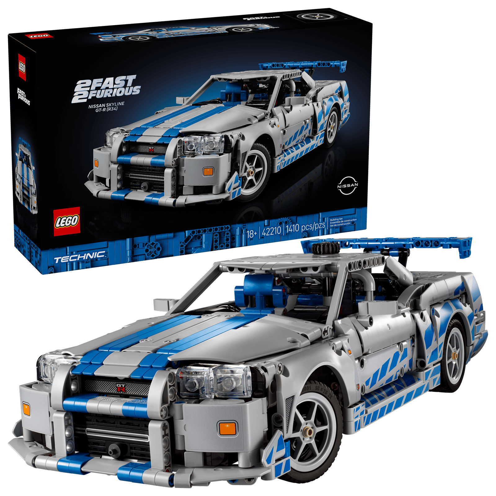 Lego 42210 2 Fast 2 Furious Nissan Skyline GT-R (R34) Car
