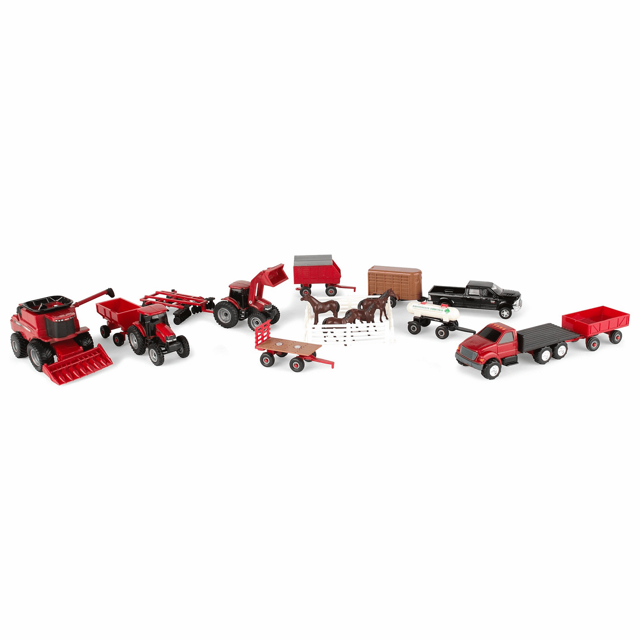 CASE IH 1:64 Scale Farm Toy Playset - 20 Piece Value Set