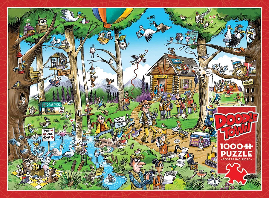 Cobble Hill Puzzle- DoodleTown: Birdwatcher's Paradise 1000pc