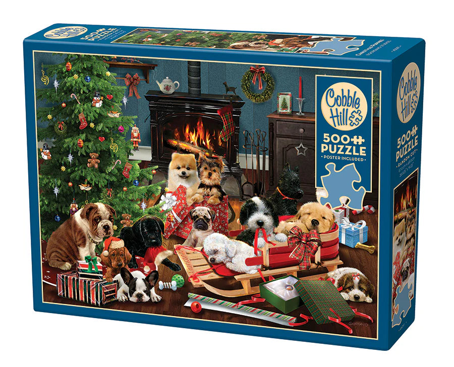 Cobble Hill Puzzle- Christmas Puppies 500pc