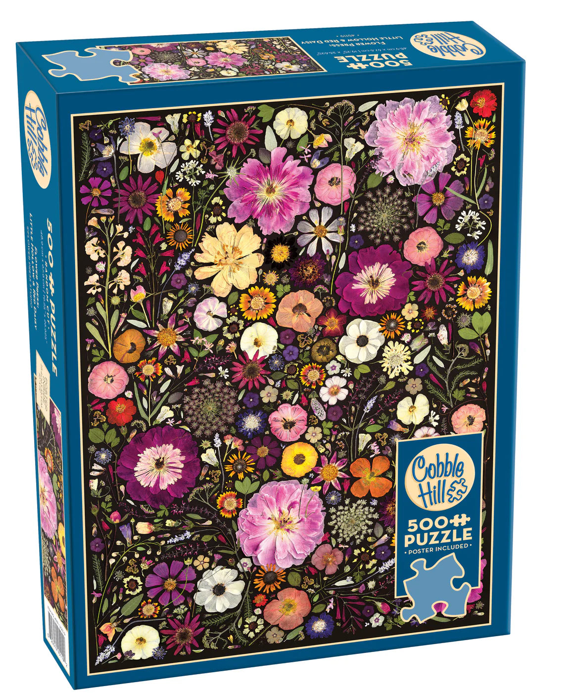 Cobble Hill Puzzle- Flower Press: Little Hollow & Red Daisy 500pc
