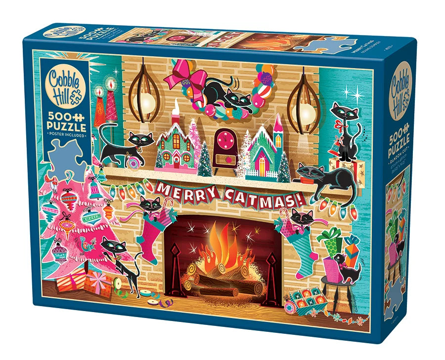 Cobble Hill Puzzle- Merry Catmas 500pc