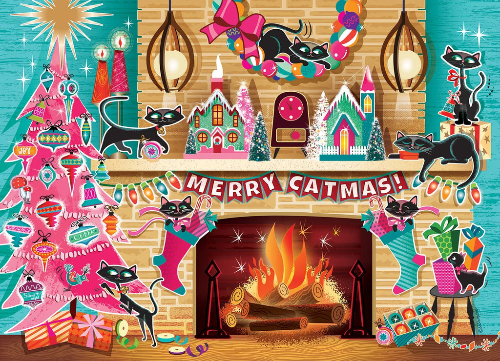 Cobble Hill Puzzle- Merry Catmas 500pc