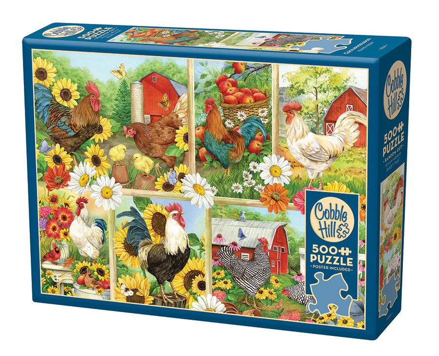 Cobble Hill Puzzle- Cockadoodledoo 500pc