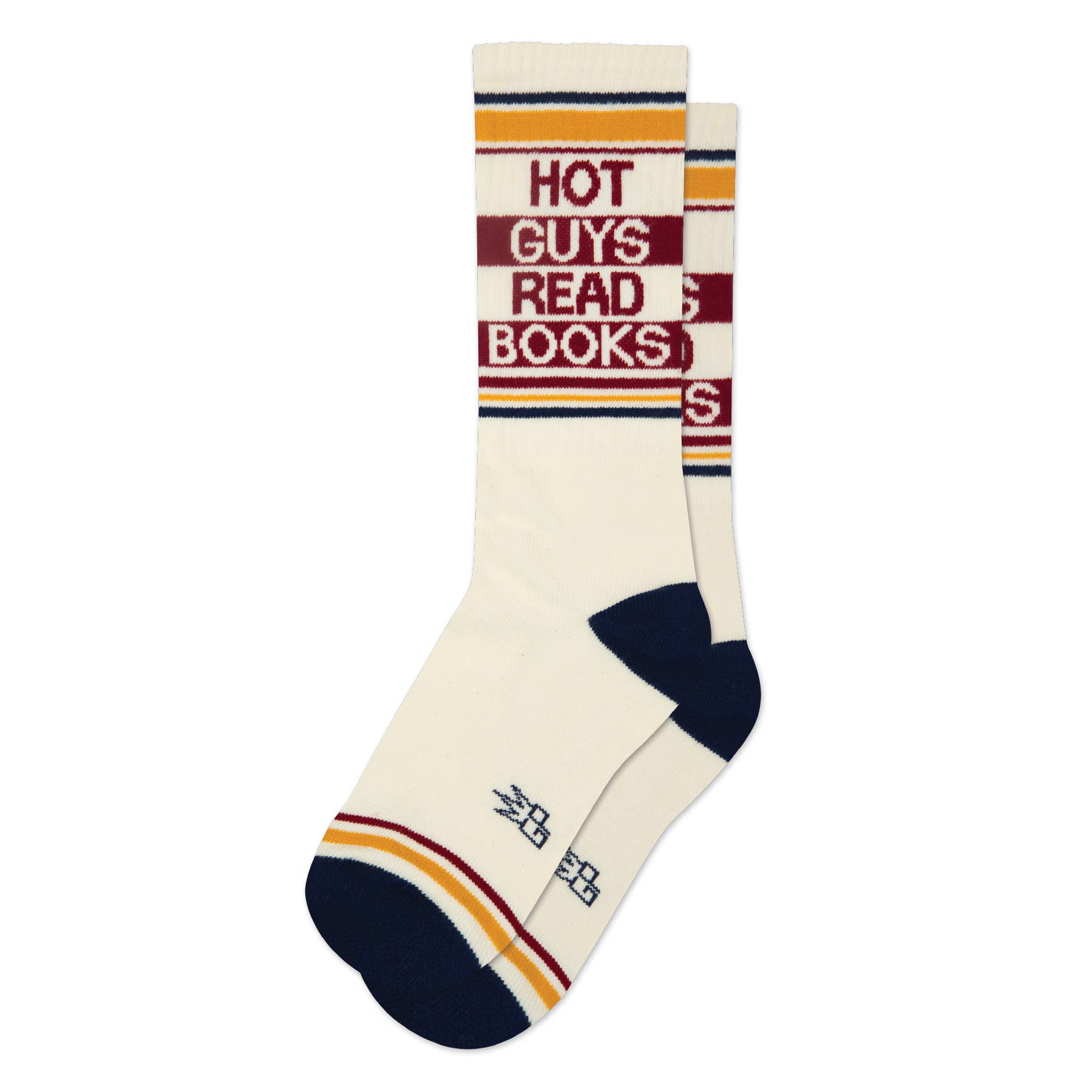 Gumball Poodle "Hot Guys Read Books" Gym Crew Socks