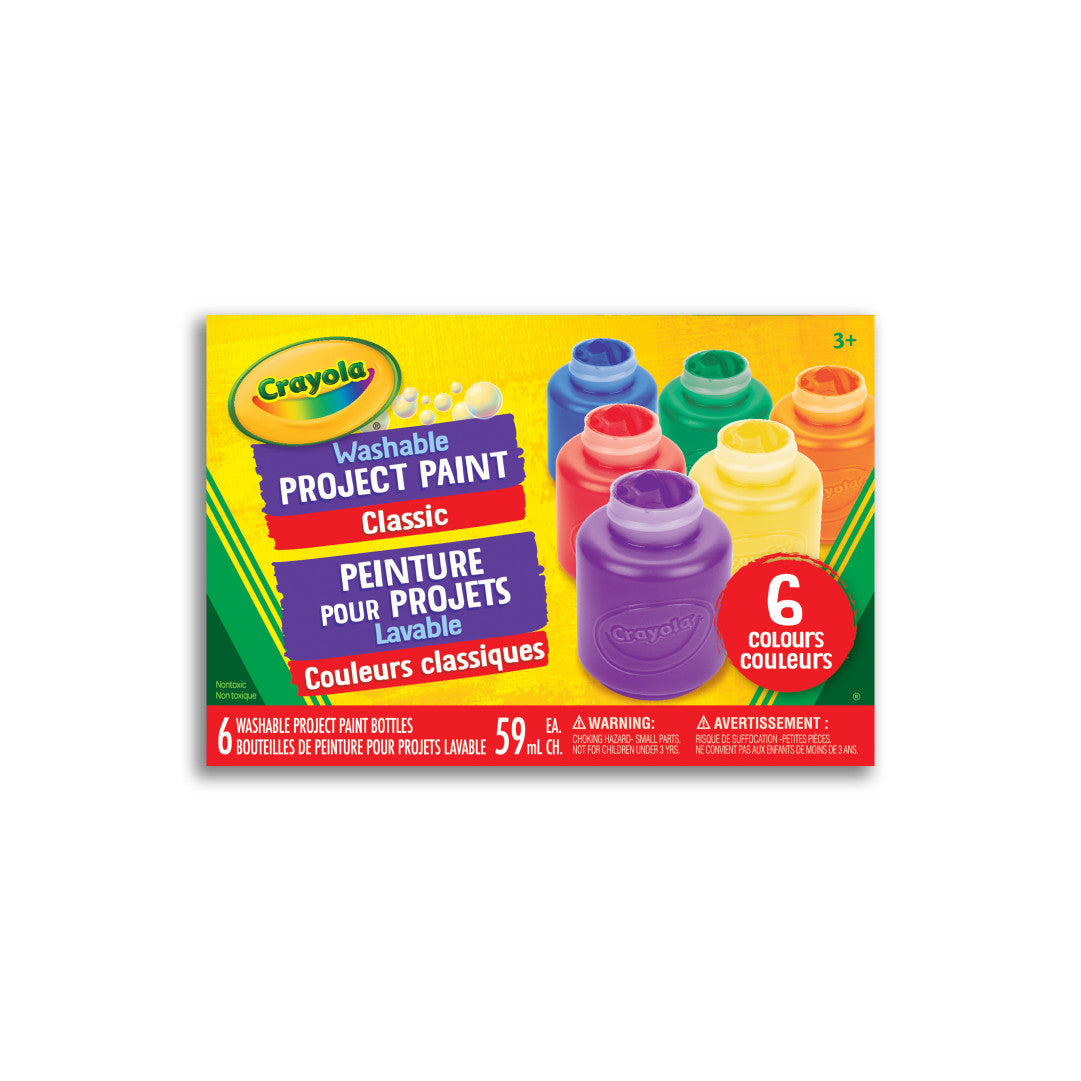 Crayola Washable Project Paint, 6 Count