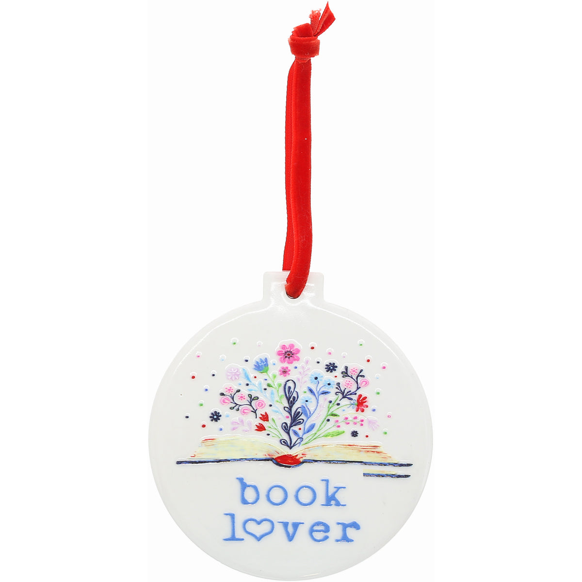 Book Lover - 3.5" Ceramic Ornament