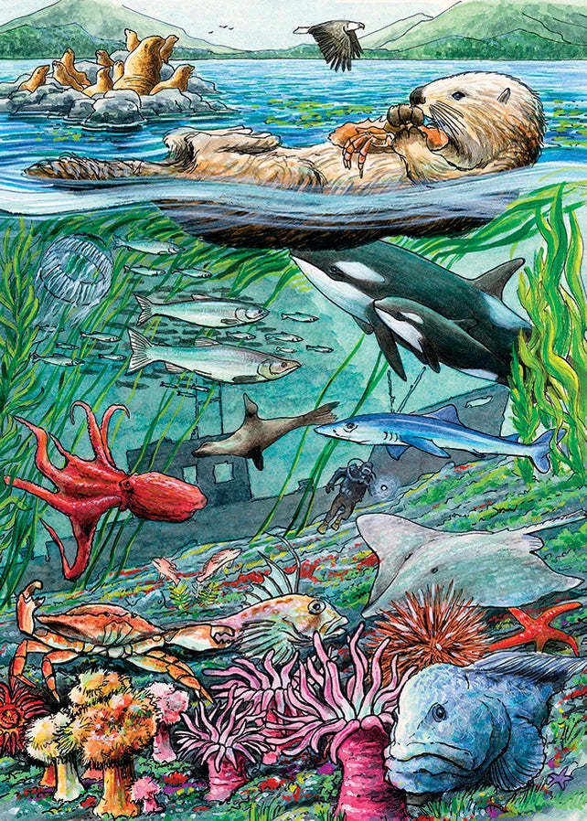 Cobble Hill Puzzle- Life on the Pacific Ocean 35pc Tray
